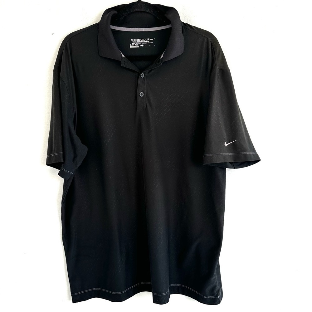 Nike Golf Tour Performance Dri-Fit Black Men’s shirt size L